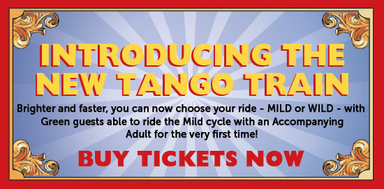 Brighter and faster, you can now choose your ride - MILD or WILD - with Green guests able to ride the Mild cycle with an accompanying adult for the very first time!