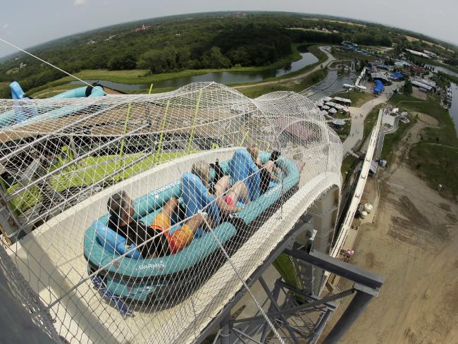 The Verruckt was considered the biggest water slide in the world. Picture: AP/Charlie Riedel, File