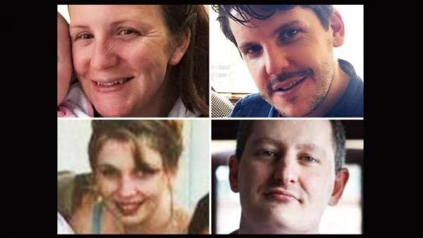 Dreamworld victims (clockwise from top left) Kate Goodchild, Luke Dorsett, Roozi Araghi, and Cindy Low. Picture: Supplied
