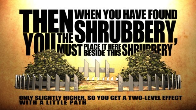 Image result for a shrubbery