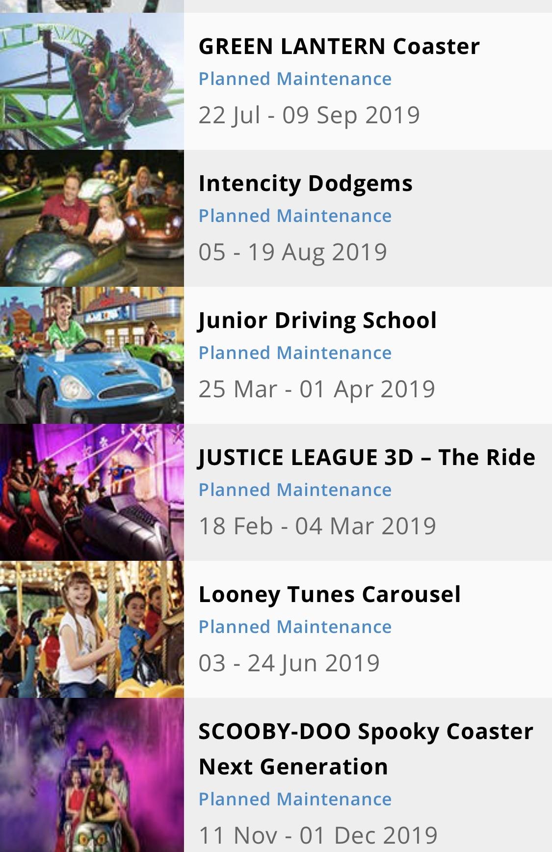 Movie World Maintenance 2019 Theme Park Discussion Parkz