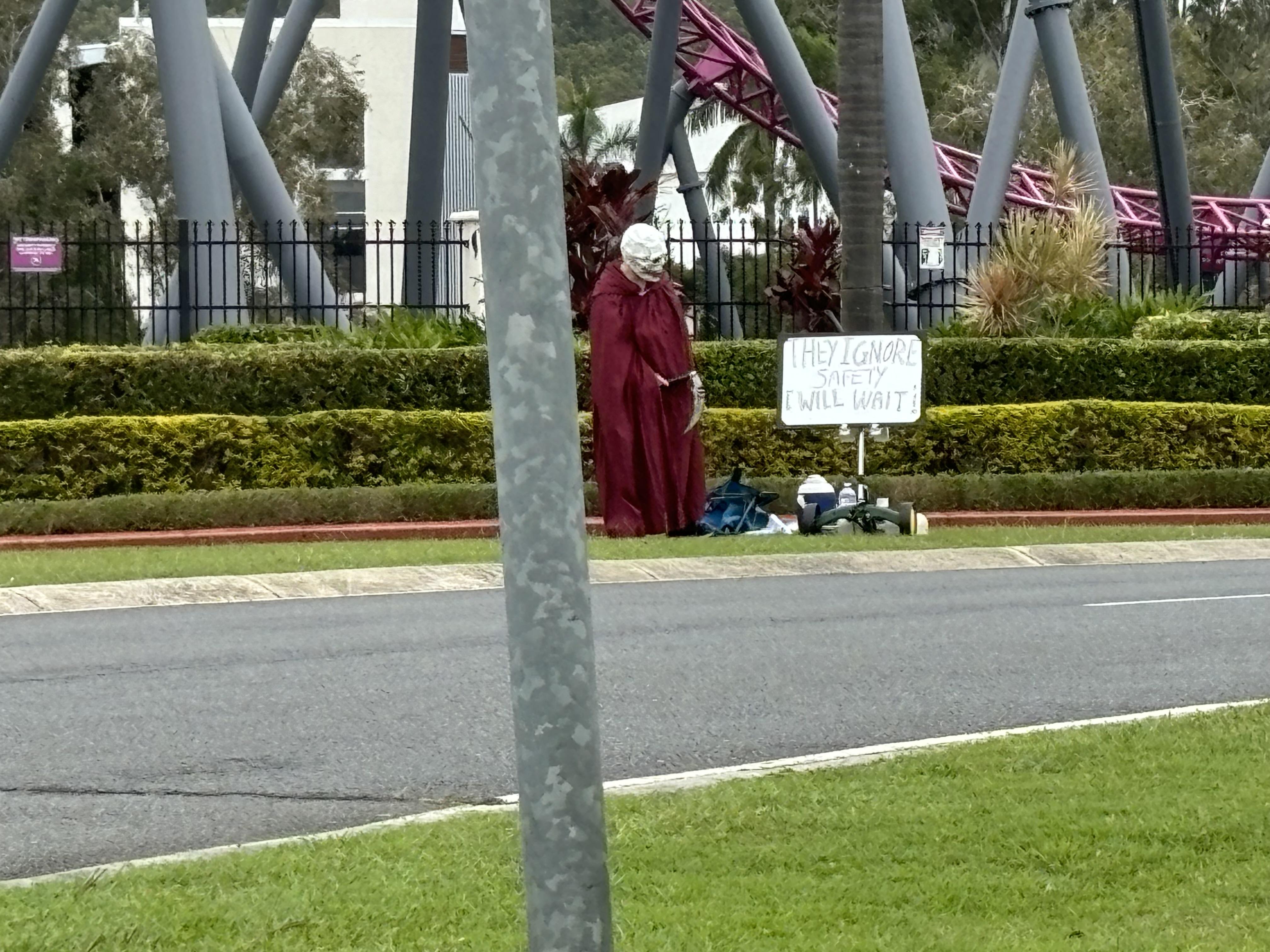 Movie World Protester